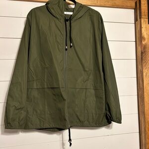 Olive Green women’s rain Jacket